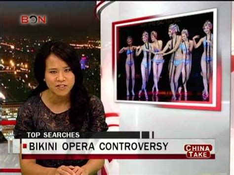 bikini opera|Blend of bikinis and Chinese opera stirs debate.